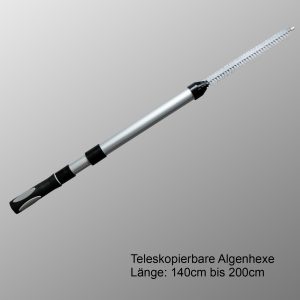 Teleskopierbare Algenhexe (Länge einstellbar von 140cm-200cm) - 20 cm kürzeres Produkt